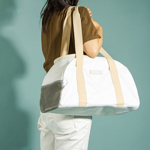 2023년 가성비 최고 강아지이동가방 - ECUBES 애완동물 통풍 강아지 가방 외출가 소프트 슬링백+매트, 회색