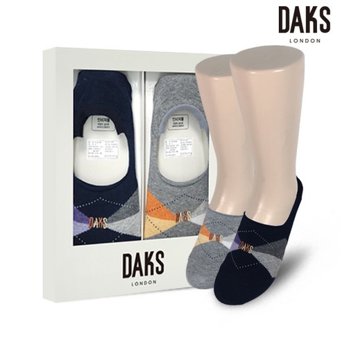 닥스여자양말 - [DAKS] 명품 양말 선물세트 덧신 덧버선 절대로 안벗겨지는 이쁜 하트무늬 사상 애플아울렛엘르양말 428 2족