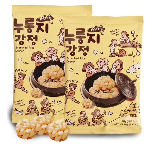 임박 - 유통기한 임박 상품 과자 강정 가마솥 누룽지 강정 70g x 12개