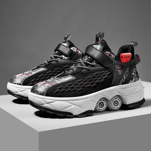 히든 바퀴힐 신발 운동화 롤러슈즈, 9908A블랙