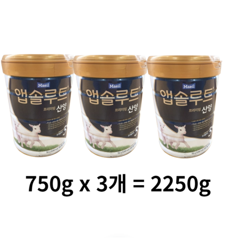 뢰벤짠산양 - 앱솔루트 프리미엄 산양분유 3단계, 2250g, 6개