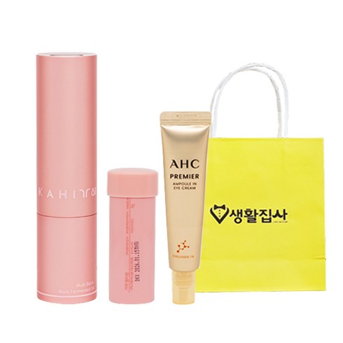 [생활집사 선물set] 가히 멀티밤 본품+리필 + AHC 앰플 인 아이크림 12ml + 생활집사 선물가방 / 미맥 주름 관리의 정석 가히와 AHC의 만남 생활집사선물세트, 생활집사선물가방, 1세트