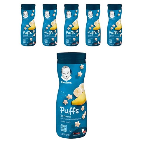 거버 퍼프 과자 42g, 바나나, 6개