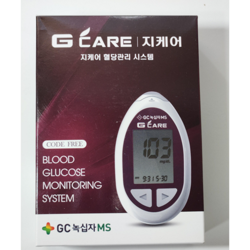 GC녹십자MS 지케어 혈당 측정기세트 + 지케어검사지 100매(2통), 1세트, 2통