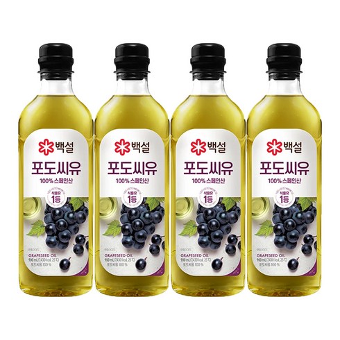 백설 포도씨유 900ml x 4개, 단품