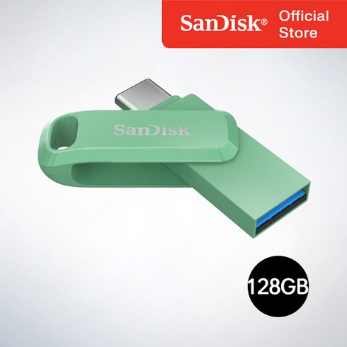 샌디스크 USB 메모리 Ultra Dual Go 울트라 듀얼 고 Type-C OTG USB 3.1 SDDDC3 128GB 압생트그린