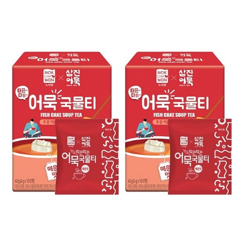 [녹차원 x 삼진어묵] 따끈따끈 어묵국물티, 40g, 2개, 매운맛