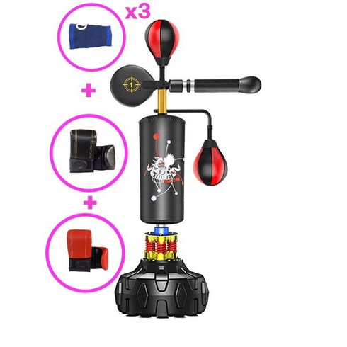 펀치 머신 글로브 증정 복싱 샌드백 가정용 펀치볼 킥복싱 격투기 체육관 권투 훈련 장비, 대형