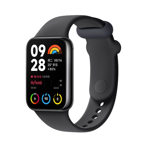 Xiaomi Smart Band 8 Pro 글로벌 버전 샤오미 미밴드 8 프로 AMOLED 디스플레이 14일 배터리 수명 5ATM 방수, 블랙