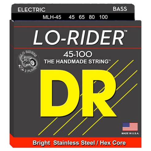 DR - Lo-Rider Stainless Steel Bass Medium-Light 스테인레스 4현 베이스 스트링 045-100