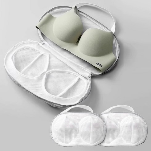 브래지어세탁망 - 리빙블러썸 고급 브래지어 세탁망, 그레이, 2개