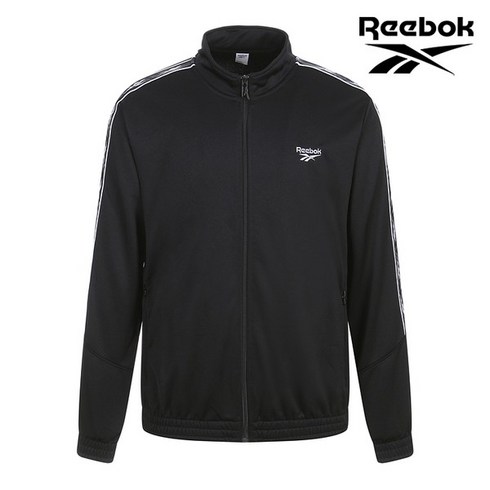 2023년 가성비 최고 트랙탑 - 리복 남성 벡터 트랙탑 자켓 CL F VECTOR TAPE TRACKTOP REJU1F402BK