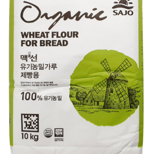 맥선 유기농 밀가루 제빵 10kg 대용량 업소용, 1개