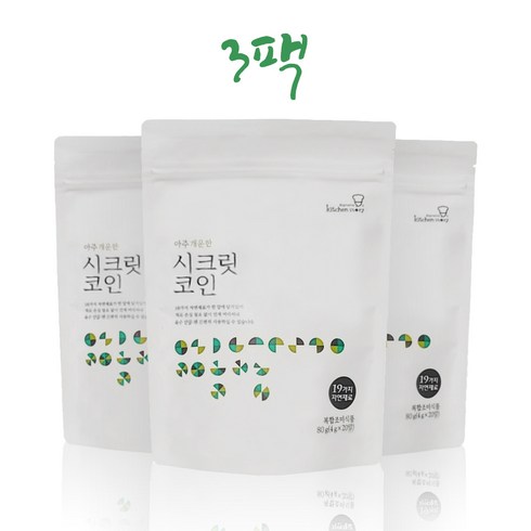 2023년 가성비 최고 빅마마 이혜정의 시크릿코인 총205알 - 빅마마 시크릿코인 개운한맛 20알 3팩 (총60알), 80g, 3개