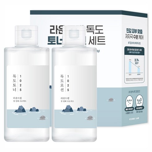 독도로션 - 라운드랩 독도 토너 200ml + 로션 200ml 세트, 1세트