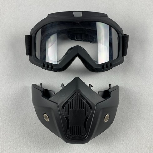 2023년 가성비 최고 아웃도어방풍고글투명 - 마스크 분리형 아웃도어 스포츠 방풍고글 투명, 1개