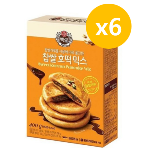 백설 찹쌀 호떡믹스, 400g, 6개