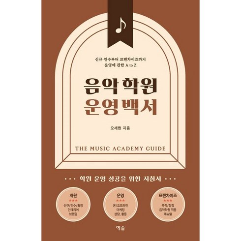 음악학원운영백서 - 음악학원 운영 백서 (마스크제공), 예솔, 오세현