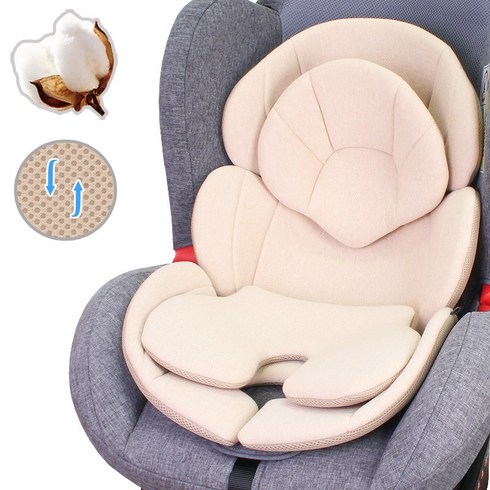 오토팬시 유모차 카시트 바운서 라이너 듀얼 이너시트 유아승용물 쿠션세트 신생아패드, 15.풀세트형 이너헤드보조 오가닉베이지