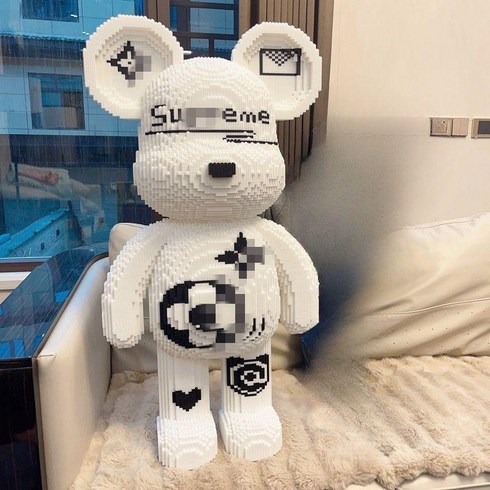 베어브릭블럭 나노블럭 트리 소형 미니레고 후르츠 대형, 1. 자이언트 90cm화이트