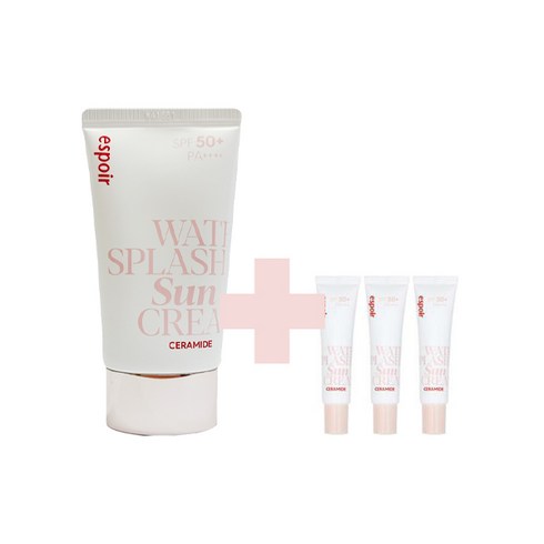 2023년 가성비 최고 에스쁘아선크림 - 에스쁘아 워터 스플래쉬 선크림 세라마이드 60ml + 20ml 3개