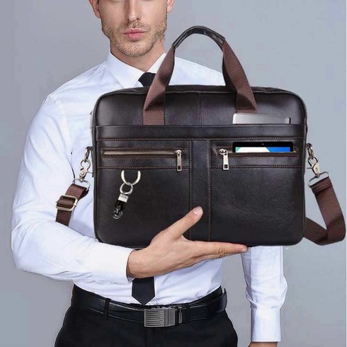 남성 서류가방 소가죽 남자 가벼운 케주얼 정장 노트북