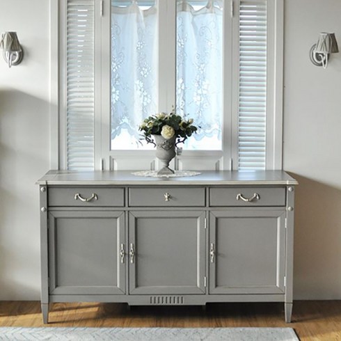 꼬떼따블 루이필립 393T 코모도 서랍장 수납장 뷔페장 (베이지그레이)