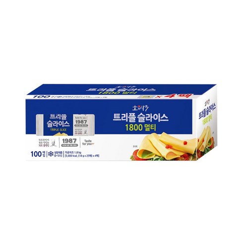 동원 트리플 슬라이스치즈 100매, 1.8kg, 1개