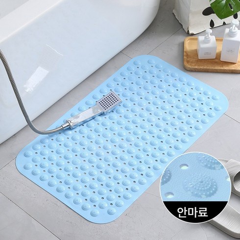 2023년 가성비 최고 맛사지매트 - 욕실 논슬립매트 pvc 빨판 바닥매트 욕조매트 화장실 마사지 발매트, 스카이블루(마사지), 40x100cm