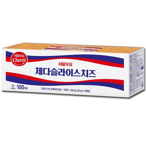 서울우유 체다슬라이스치즈 1800 멀티 대용량 체다 치즈, 1.8kg, 1개