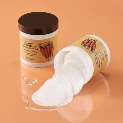 [스킨푸드][리필증정] 캐롯 카로틴 카밍 워터 패드 60매 250g_당근패드 374144, 캐롯 카로틴 카밍 워터 패드 60매 250g_캐롯 패드