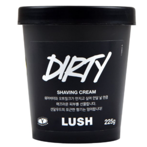 영국 러쉬 더티 쉐이빙 크림 LUSH Dirty Shaving Cream 225g, 1개