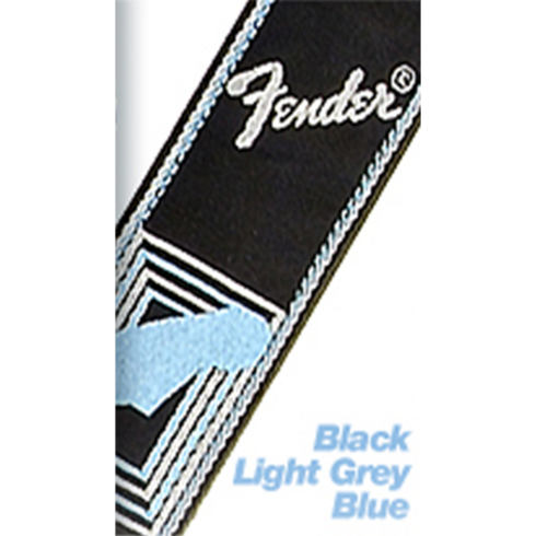 베이스스트랩 - FENDER 펜더 정품 MONOGRAM 모노그램 스트랩 BLACK / LIGHT GREY / BLUE, 1개