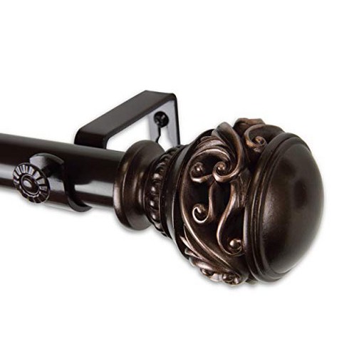 Rod Desyne 100-26-289 1" Isabella Curtain Rod 28-48" Bronze null, 1