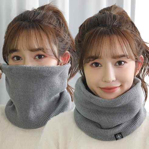 골프웨어 넥워머 겨울 야외스포츠 목도리 방한용품 자전거 캠핑 스키, 그레이