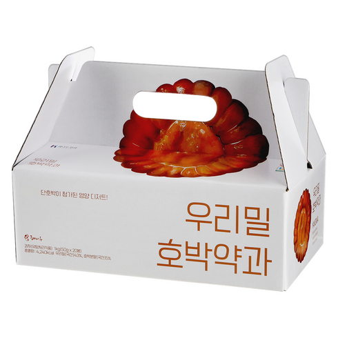 꿀먹은 호박약과 고구마약과 세트 - 호박약과 우리밀 약과 선물 세트 개별포장 50gx20봉, 1kg, 1박스