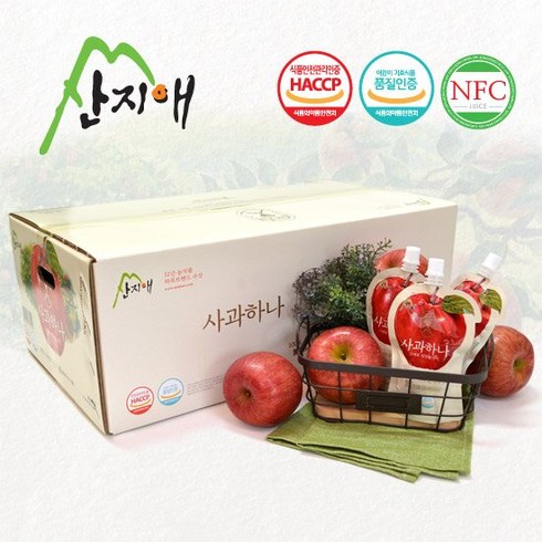 산지애 사과 9kg  - 산지애 사과주스 100팩, 100ml