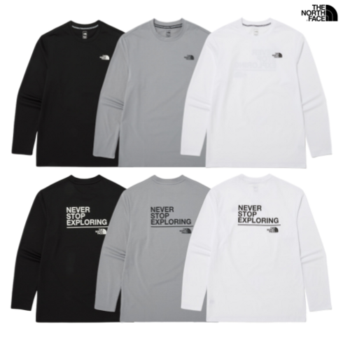 2023년 가성비 최고 노스페이스긴팔티셔츠 - [매장정품] 노스페이스 긴팔 아웃도어 라운드 티셔츠 등산복 운동복