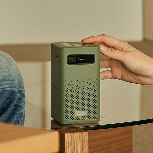 미닉스 미니 빔프로젝터 가정용 캠핑용 휴대용(빈티지카키), MNBP-400G-빈티지카키