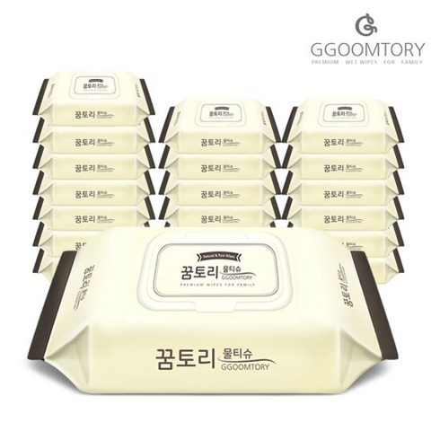 꿈토리 아기물티슈 도톰한 나비의 꿈 55gsm 엠보 60매 캡형 20팩, 60개입, 20개