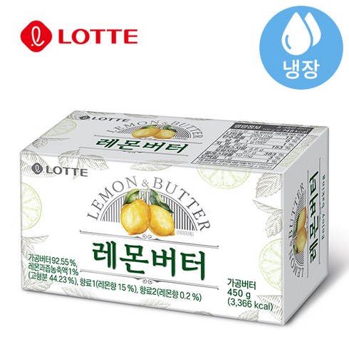 롯데웰푸드 레몬버터450g(레몬향)1개, 1개, 450g