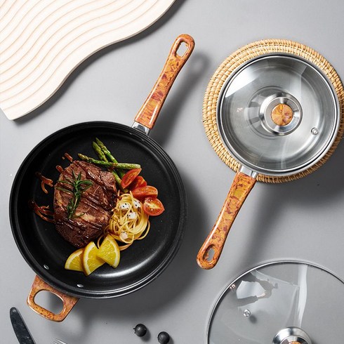 소확행홈 냄비세트 스텐 냄비세트 코팅 IH 가스 인덕션 겸용 6종 세트 자취용 프라이팬 26cm + 편수 18cm + 양수 18+20+24 cm + 3L주전자 C73, 실버