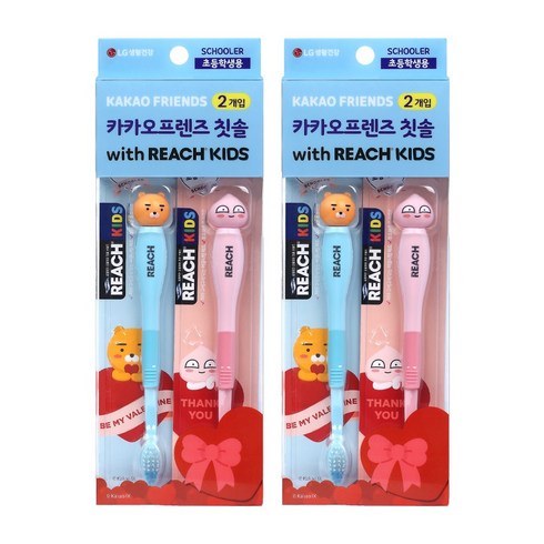 리치 키즈 카카오 피규어 칫솔 2입, 4입, 2개