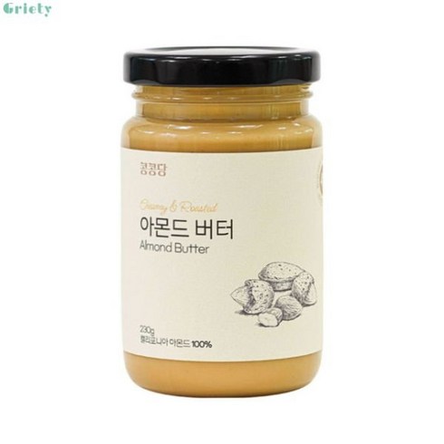 아몬드버터잼 총 6병 - 아몬드 버터 230g 100% 무첨가 아몬드잼 스프레드 11203535, 1개