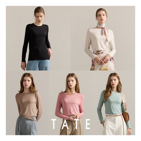 테이트 24SS 여성 썸머 코튼 블렌딩 프레쉬 아트웍 스웨트 셔츠 4종 - [테이트] (24SS) 올데이 슈퍼텐션 티블라우스 5종
