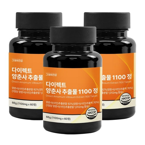 그대의건강 다이렉트 양춘사 추출물 1100 정, 3개, 60정