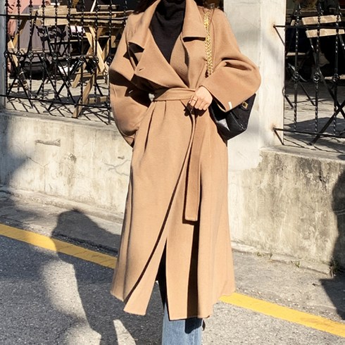 2023년 가성비 최고 캐시미어 핸드메이드코트 - 떳다그녀 (울90% 캐시미어10%)모드리 핸드메이드 맥시 롱 코트