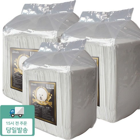 킹스패드 - 친절한도그씨 초대형 애견패드 85cm x100cm 30매 x 3개 고독한 킹패드, 30개입