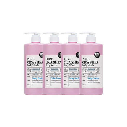 온더바디 퓨어시카 바디워시 베이비파우더 1000ml, 1L, 4개