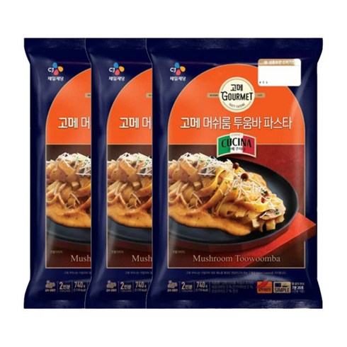 고메 머쉬룸투움바파스타740Gx3, 740g, 3개